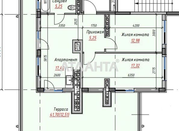 2-rooms apartment apartment by the address st. Dachnaya (area 71 m²) - Atlanta.ua - photo 21