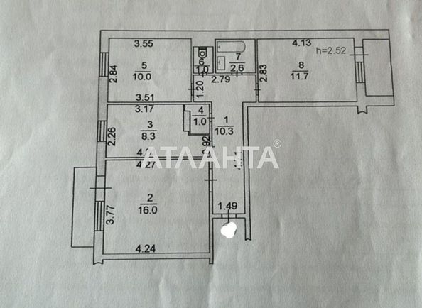3-комнатная квартира по адресу ул. Парковая (площадь 63 м²) - Atlanta.ua