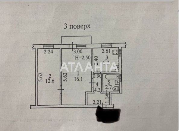2-rooms apartment apartment by the address st. Gagarina pr (area 42,7 m²) - Atlanta.ua - photo 9