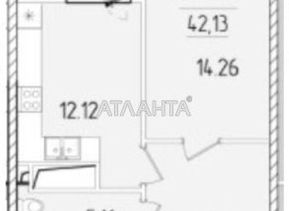 1-room apartment apartment by the address st. Krasnova (area 42 m²) - Atlanta.ua