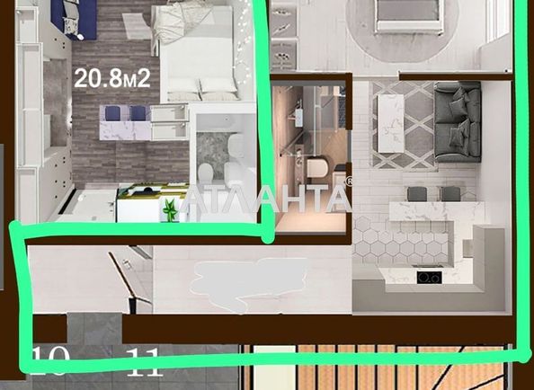 1-кімнатна квартира за адресою вул. Промислова (площа 35 м²) - Atlanta.ua - фото 10