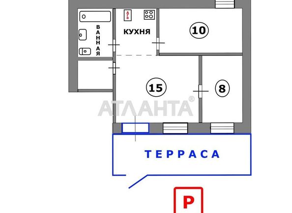 2-кімнатна квартира за адресою вул. Гоголя (площа 55 м²) - Atlanta.ua - фото 4