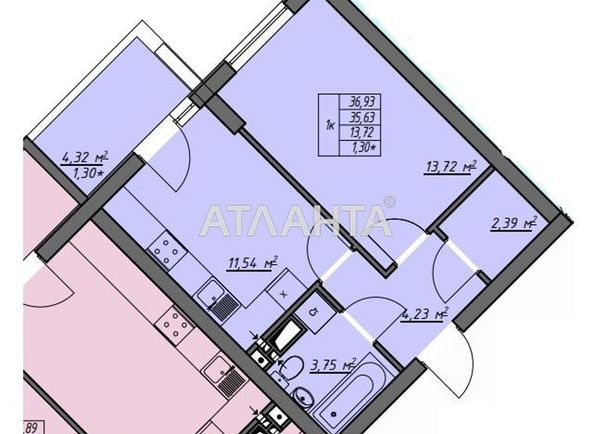 1-room apartment apartment by the address st. Vorobeva ak (area 36,9 m²) - Atlanta.ua - photo 9