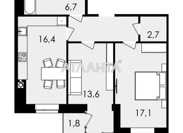 2-комнатная квартира по адресу ул. Праведников мира (площадь 66,5 м²) - Atlanta.ua - фото 9