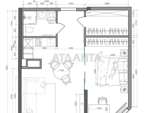 1-комнатная квартира по адресу ул. Жаботинского (площадь 52 м²) - Atlanta.ua - фото 7