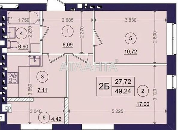 2-кімнатна квартира за адресою вул. Промислова (площа 49,2 м²) - Atlanta.ua - фото 21