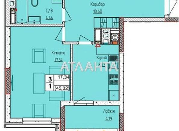 1-room apartment apartment by the address st. Mashinostroitelnaya (area 49 m²) - Atlanta.ua - photo 26