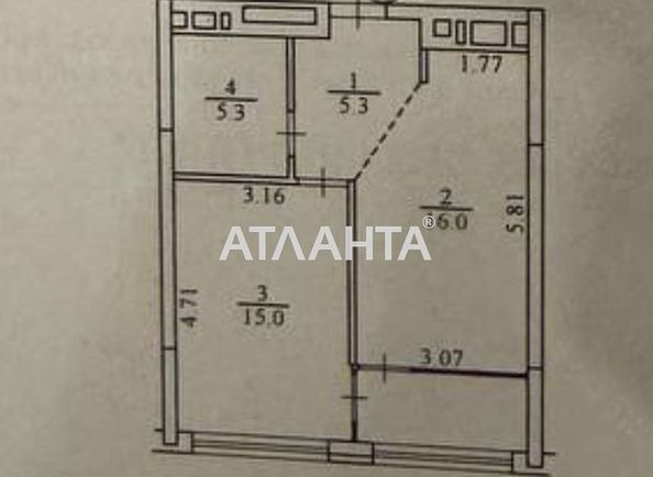 1-кімнатна квартира за адресою вул. Віктора Некрасова (площа 45,7 м²) - Atlanta.ua - фото 12