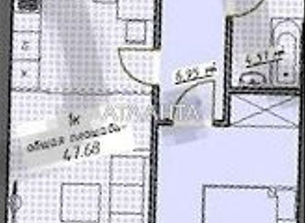 1-комнатная квартира по адресу Курортный пер. (площадь 47,7 м²) - Atlanta.ua