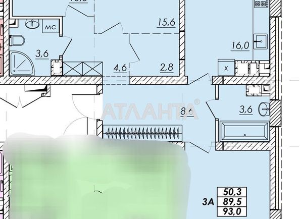 3-rooms apartment apartment by the address st. Prokhorovskaya Khvorostina (area 93 m²) - Atlanta.ua - photo 3