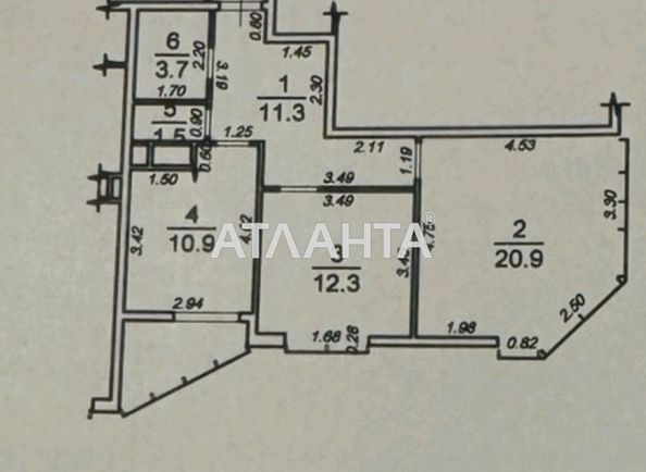 2-rooms apartment apartment by the address st. Italyanskiy bul Tomasa ul (area 64,5 m²) - Atlanta.ua - photo 9
