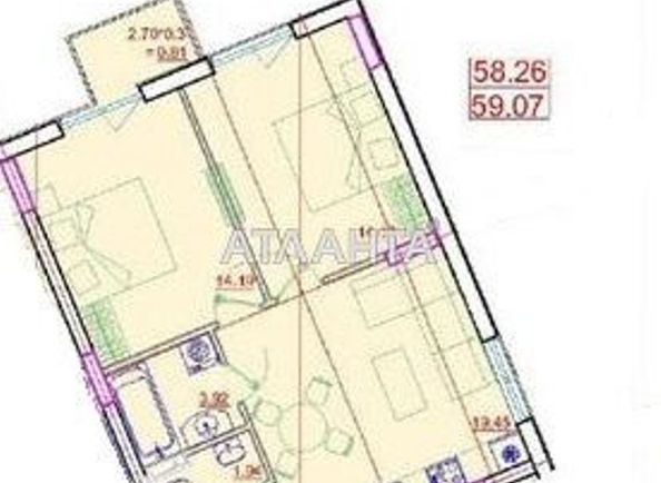 2-rooms apartment apartment by the address st. Sofievskaya Korolenko (area 60 m²) - Atlanta.ua - photo 6