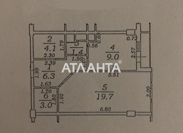 1-room apartment apartment by the address st. Zhemchuzhnaya (area 43,5 m²) - Atlanta.ua - photo 10