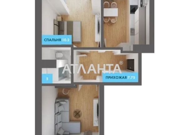 2-кімнатна квартира за адресою вул. Бочарова ген. (площа 61 м²) - Atlanta.ua - фото 2