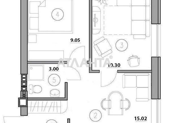 2-rooms apartment apartment by the address st. Teplichnaya (area 38 m²) - Atlanta.ua - photo 9