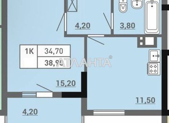 1-room apartment apartment by the address st. Pishonovskaya (area 38,9 m²) - Atlanta.ua - photo 5
