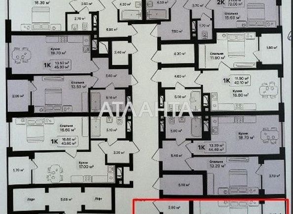 1-room apartment apartment by the address st. Topolnaya ul (area 47,2 m²) - Atlanta.ua - photo 5