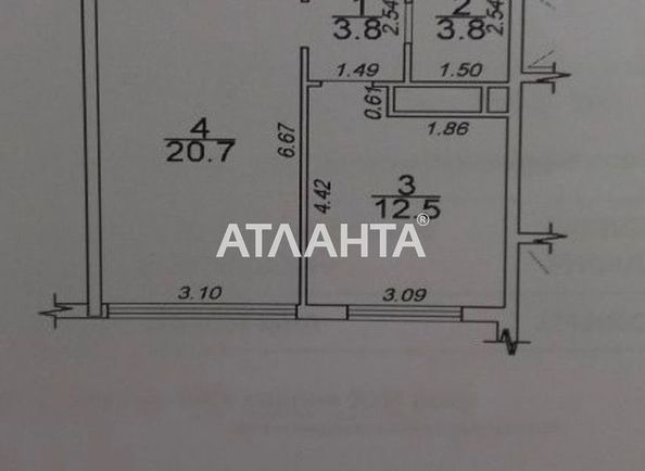 1-комнатная квартира по адресу ул. Жемчужная (площадь 41 м²) - Atlanta.ua
