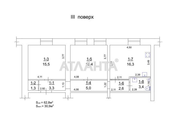 2-rooms apartment apartment by the address st. Dvoryanskaya Petra Velikogo (area 63 m²) - Atlanta.ua - photo 5