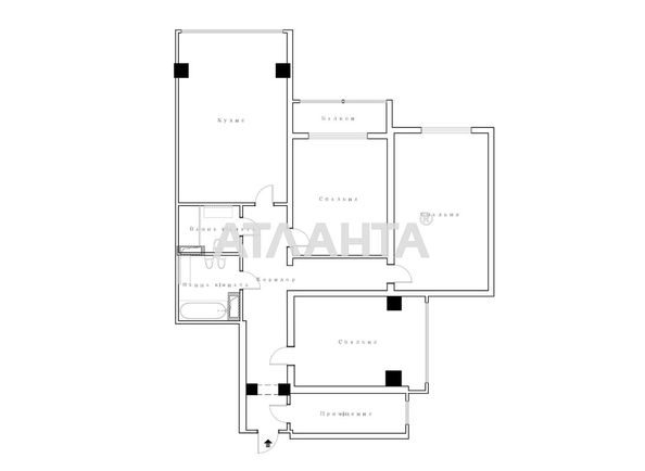 3-кімнатна квартира за адресою вул. Вільямса ак. (площа 130,2 м²) - Atlanta.ua - фото 20