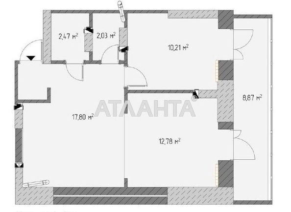2-rooms apartment apartment (area 54 m²) - Atlanta.ua - photo 3