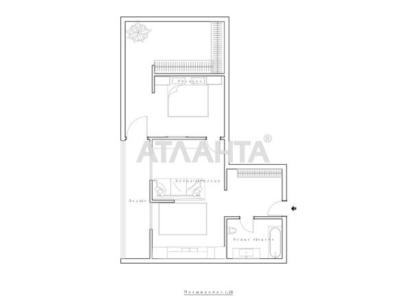 1-кімнатна квартира (площа 77,2 м²) - Atlanta.ua - фото 15