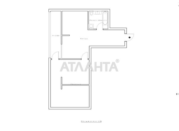 1-кімнатна квартира за адресою вул. Генерала Наумова (площа 74,4 м²) - Atlanta.ua - фото 16