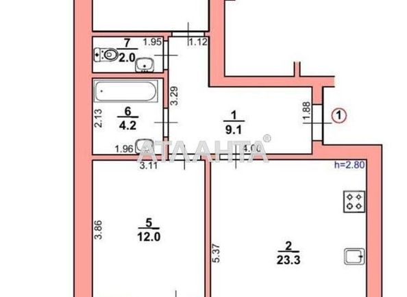 2-rooms apartment apartment by the address st. Navariyska (area 70 m²) - Atlanta.ua - photo 2