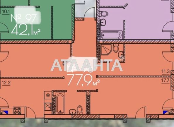 3-кімнатна квартира за адресою Люстдорфська дор. (площа 77,9 м²) - Atlanta.ua - фото 6