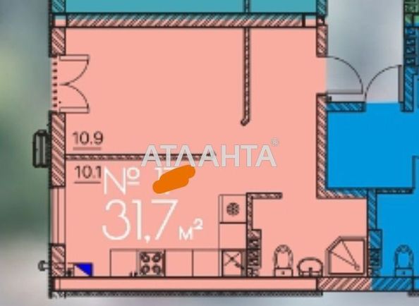 1-кімнатна квартира за адресою Люстдорфська дор. (площа 31,7 м²) - Atlanta.ua - фото 5