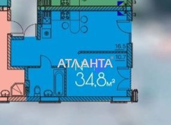 1-кімнатна квартира за адресою Люстдорфська дор. (площа 34,9 м²) - Atlanta.ua - фото 5