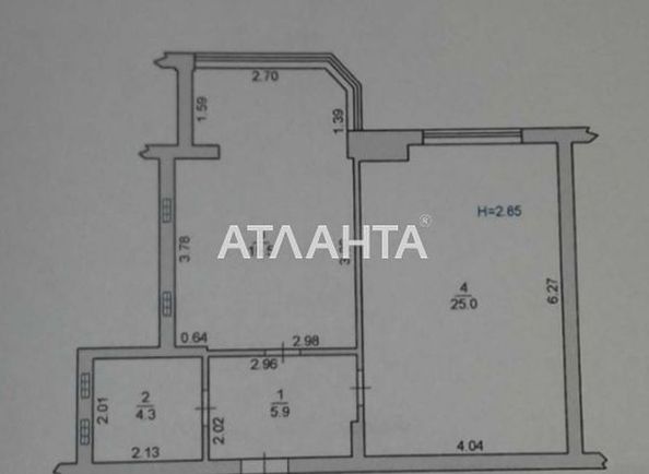 1-room apartment apartment by the address st. Parusnaya Geroev Stalingrada (area 54,7 m²) - Atlanta.ua - photo 2