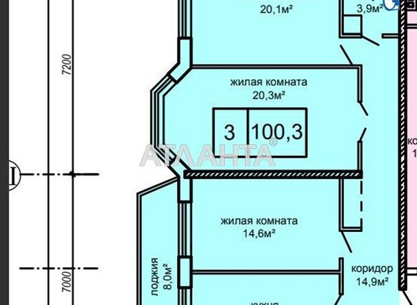 3-кімнатна квартира за адресою вул. Костанді (площа 102,2 м²) - Atlanta.ua