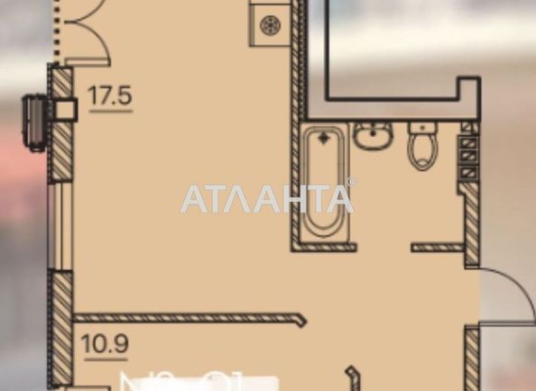 1-кімнатна квартира за адресою Люстдорфська дор. (площа 39,8 м²) - Atlanta.ua - фото 7