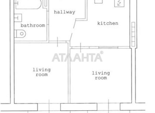 1-комнатная квартира по адресу ул. Инглези (площадь 32,9 м²) - Atlanta.ua - фото 2