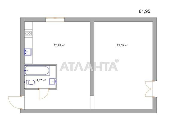 3-комнатная квартира по адресу Новообуховское шоссе (площадь 93,6 м²) - Atlanta.ua - фото 13