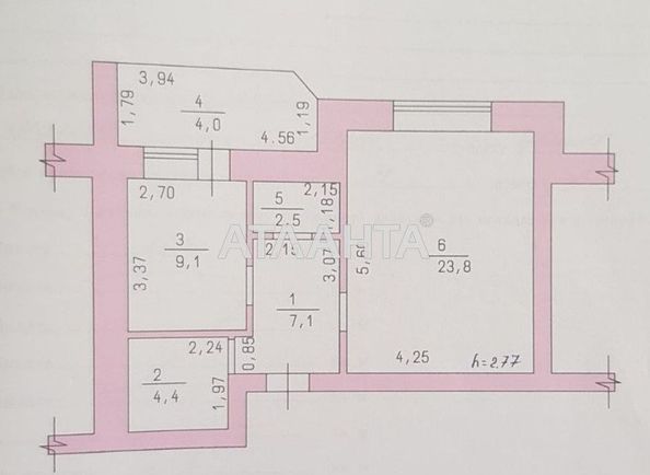 1-room apartment apartment by the address st. Odesskaya (area 51 m²) - Atlanta.ua - photo 6