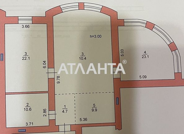 2-комнатная квартира по адресу Хантадзе пер. (площадь 110,5 м²) - Atlanta.ua