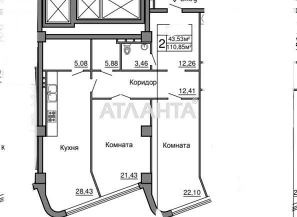 2-комнатная квартира по адресу Мореходный пер. (площадь 110 м²) - Atlanta.ua - фото 17