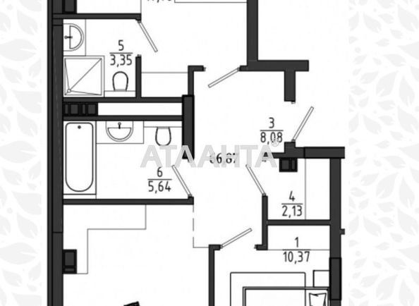 2-кімнатна квартира за адресою вул. Чехова (площа 65,8 м²) - Atlanta.ua - фото 4
