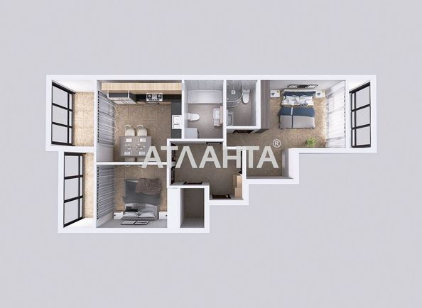 2-кімнатна квартира за адресою вул. Чехова (площа 65,8 м²) - Atlanta.ua - фото 8