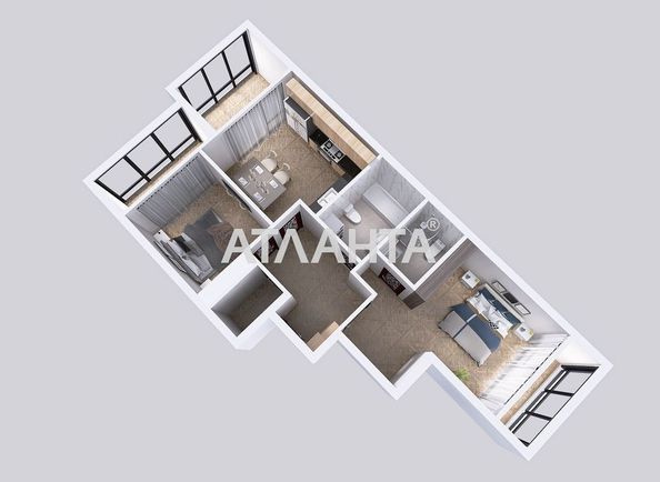 2-кімнатна квартира за адресою вул. Чехова (площа 65,8 м²) - Atlanta.ua - фото 10
