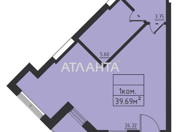 1-room apartment apartment by the address st. Dacha Kovalevskogo Amundsena (area 39,7 m²) - Atlanta.ua - photo 6