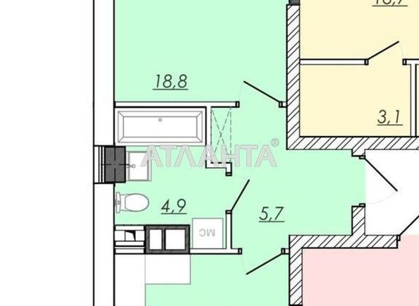1-кімнатна квартира за адресою Овідіопольська дор. (площа 43,7 м²) - Atlanta.ua - фото 9