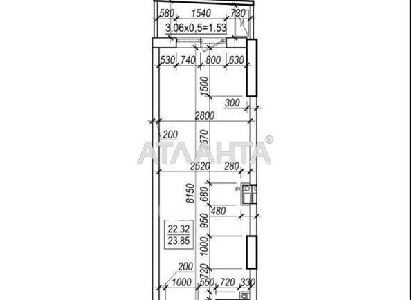 1-room apartment apartment by the address st. Fontanskaya dor Perekopskoy Divizii (area 23,7 m²) - Atlanta.ua - photo 12