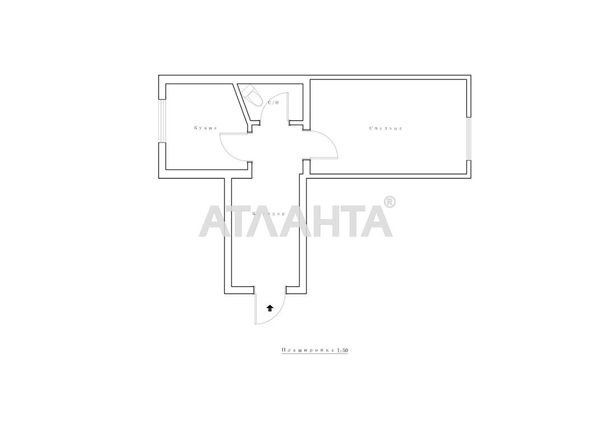 1-room apartment apartment by the address st. Kustanayskaya (area 26 m²) - Atlanta.ua - photo 7