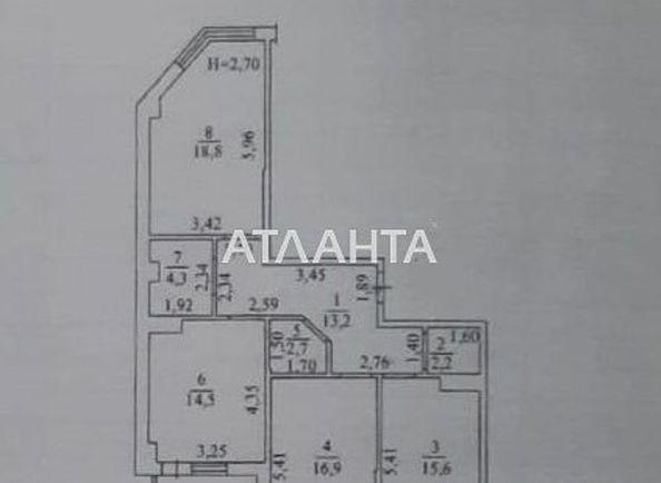 3-rooms apartment apartment by the address st. Ovidiopolskaya dor (area 89,2 m²) - Atlanta.ua - photo 14