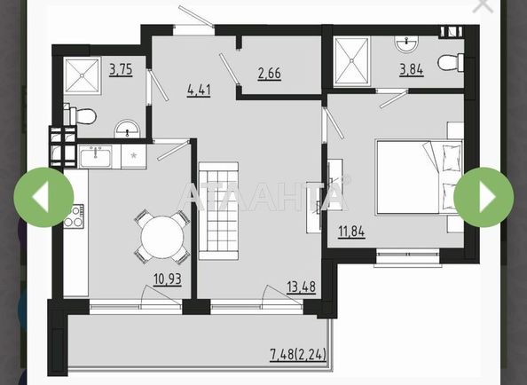 2-кімнатна квартира за адресою вул. Чехова (площа 52 м²) - Atlanta.ua - фото 13