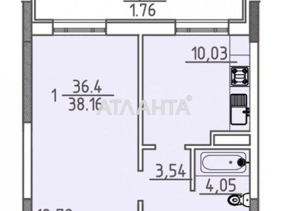 1-кімнатна квартира за адресою Фонтанська дор. (площа 38,6 м²) - Atlanta.ua - фото 16
