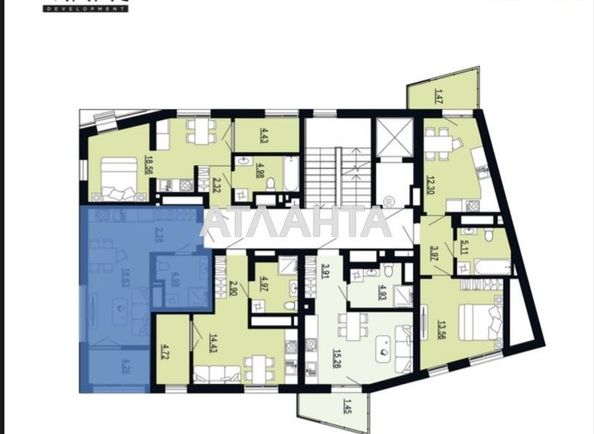 1-room apartment apartment by the address st. Shchurata V ul (area 30,3 m²) - Atlanta.ua - photo 10